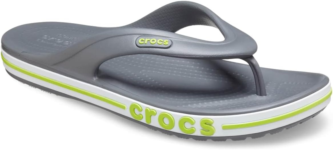 image:imageCrocs Unisex Adult Bayaband Slide SandalsSlate Grey Lime Punch