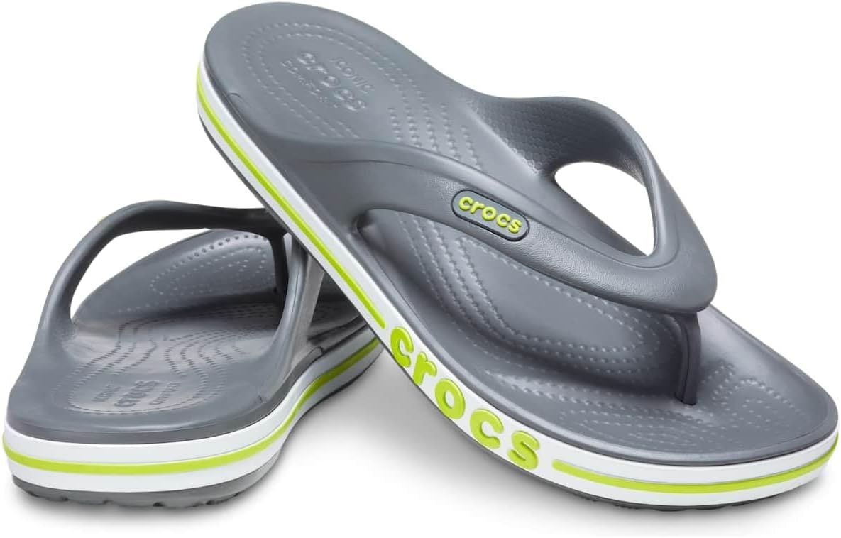 image:imageCrocs Unisex Adult Bayaband Slide SandalsSlate Grey Lime Punch
