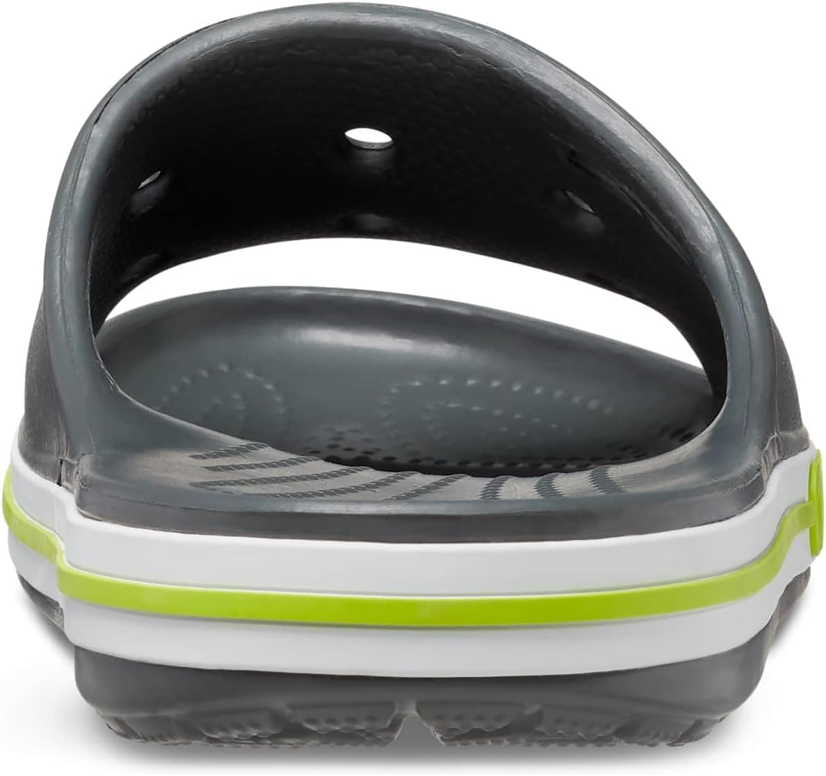 image:imageCrocs Unisex Adult Bayaband Slide SandalsSlate GreyLime Punch