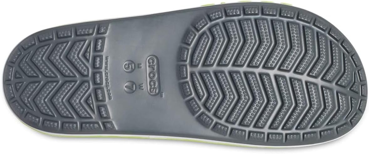image:imageCrocs Unisex Adult Bayaband Slide SandalsSlate GreyLime Punch
