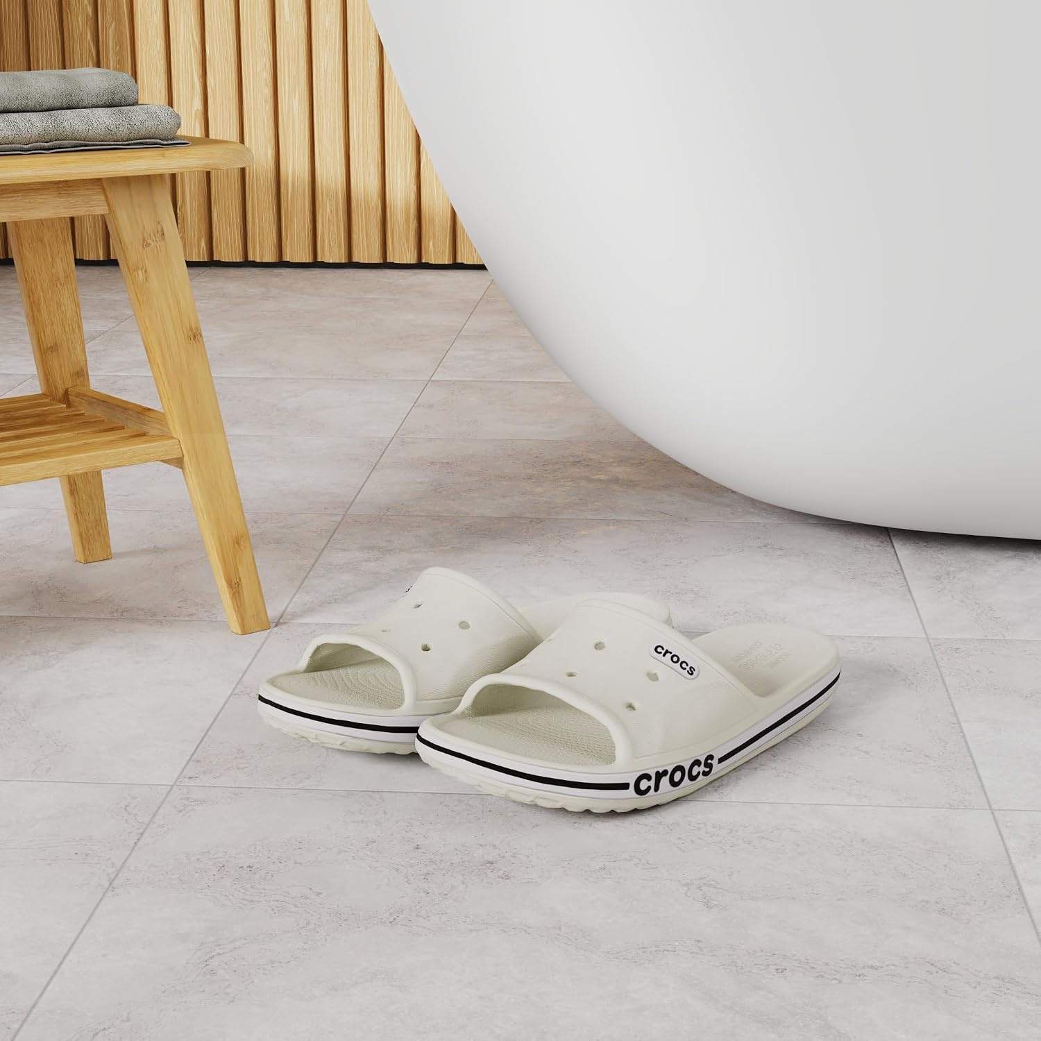 image:imageCrocs Unisex Adult Bayaband Slide SandalsWhiteNavy