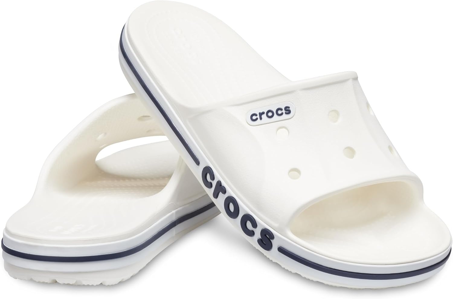 image:imageCrocs Unisex Adult Bayaband Slide SandalsWhiteNavy