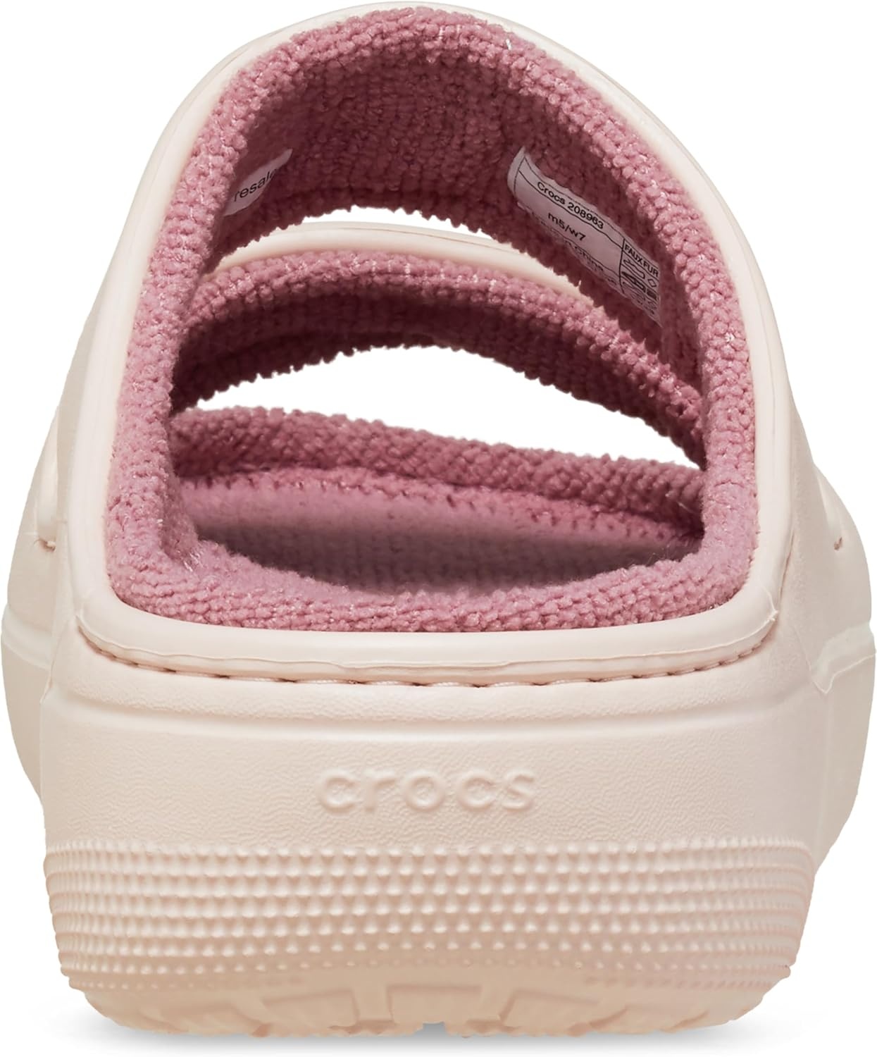 image:imageCrocs Unisex Adult Classic Cozzzy Towel Sandals Fuzzy Slippers and SlidesQuartz