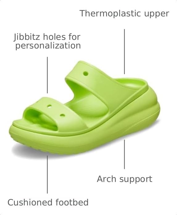 image:imageCrocs Unisex Adult Classic Crush SandalsLimeade
