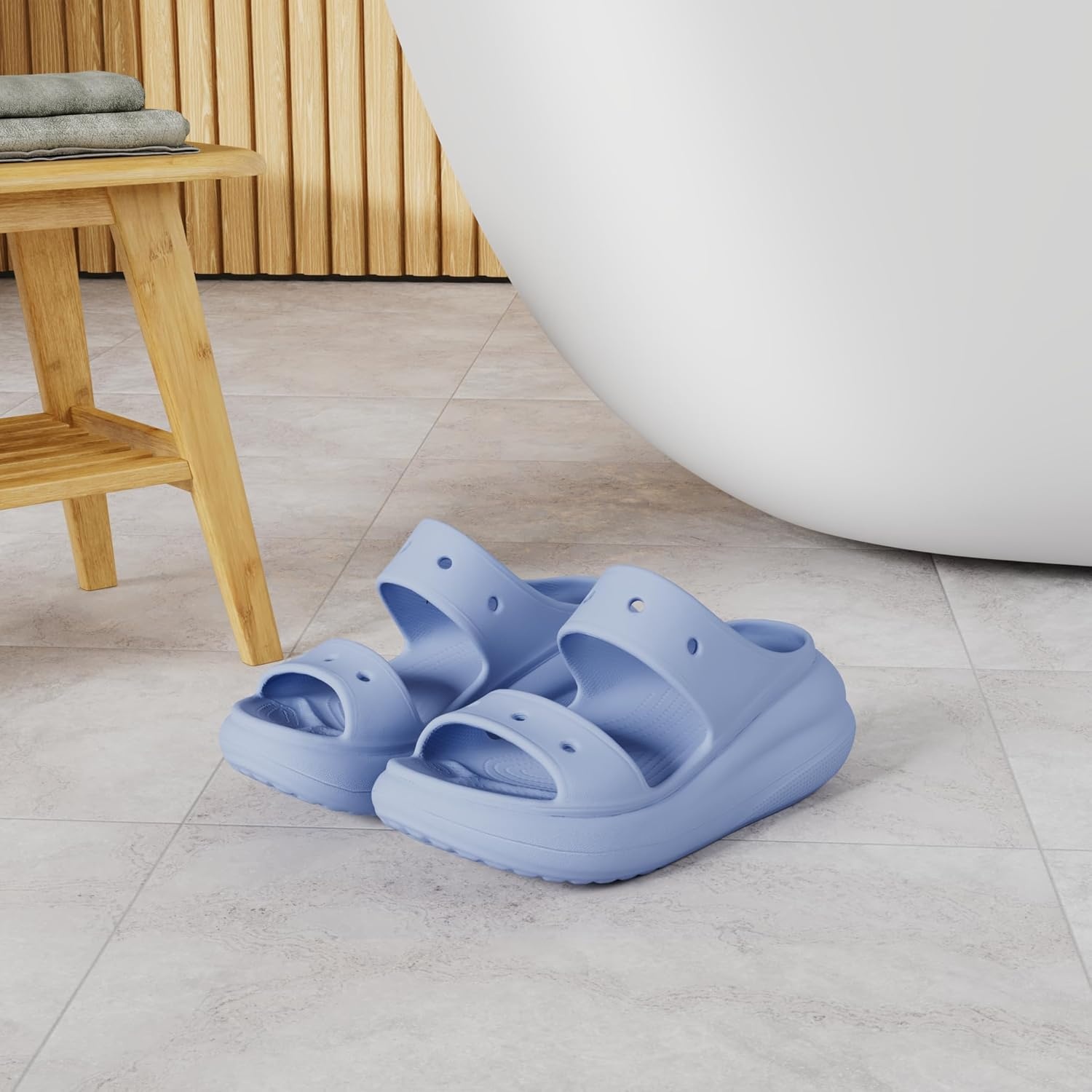 image:imageCrocs Unisex Adult Classic Crush SandalsMoon Jelly