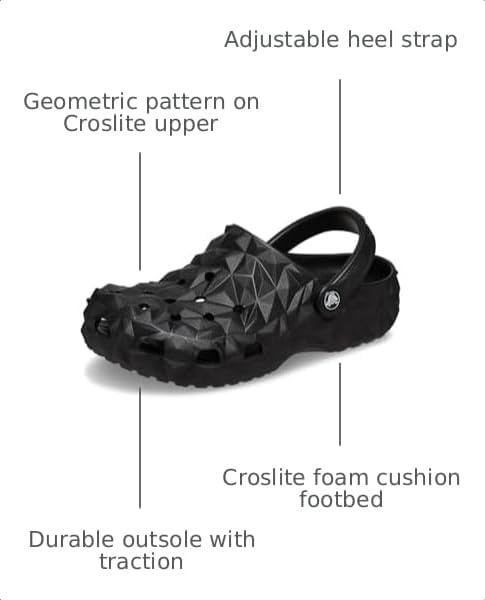 image:imageCrocs Unisex Adult Classic Geometric ClogBlack