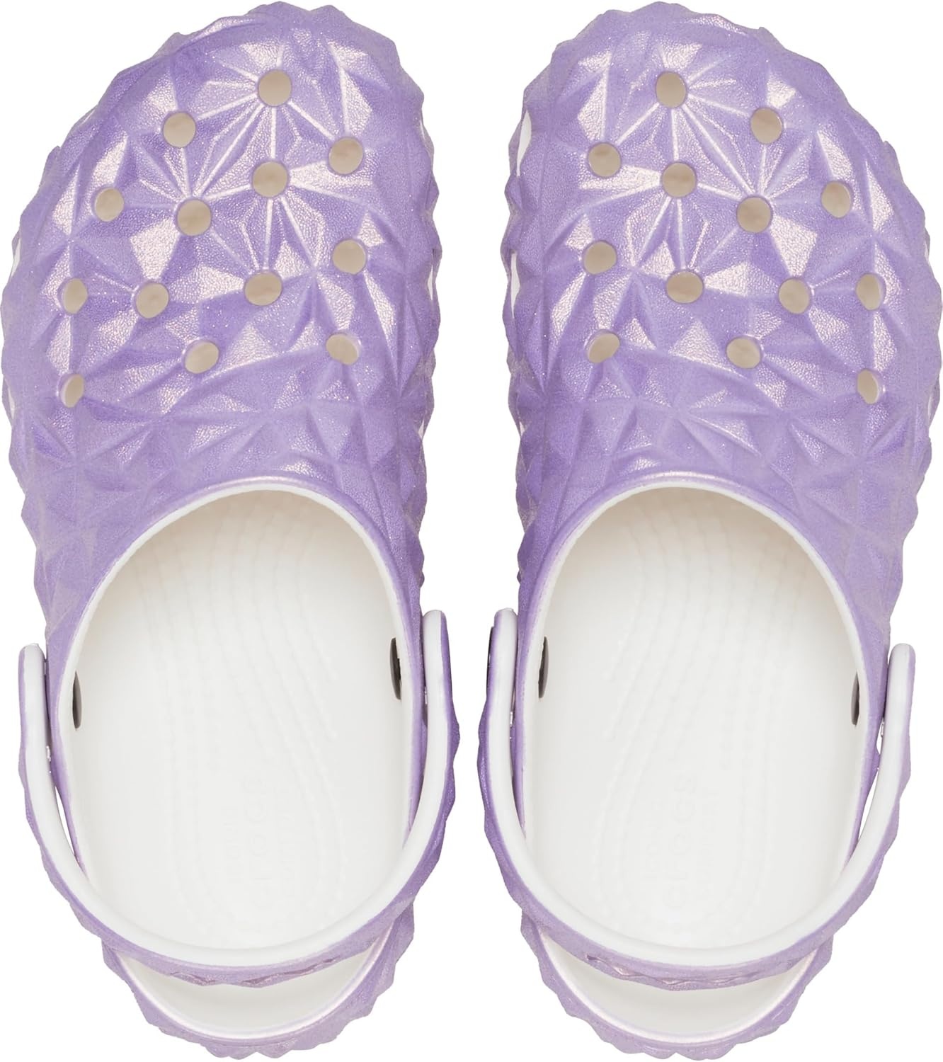 image:imageCrocs Unisex Adult Classic Geometric ClogWhiteIridescent