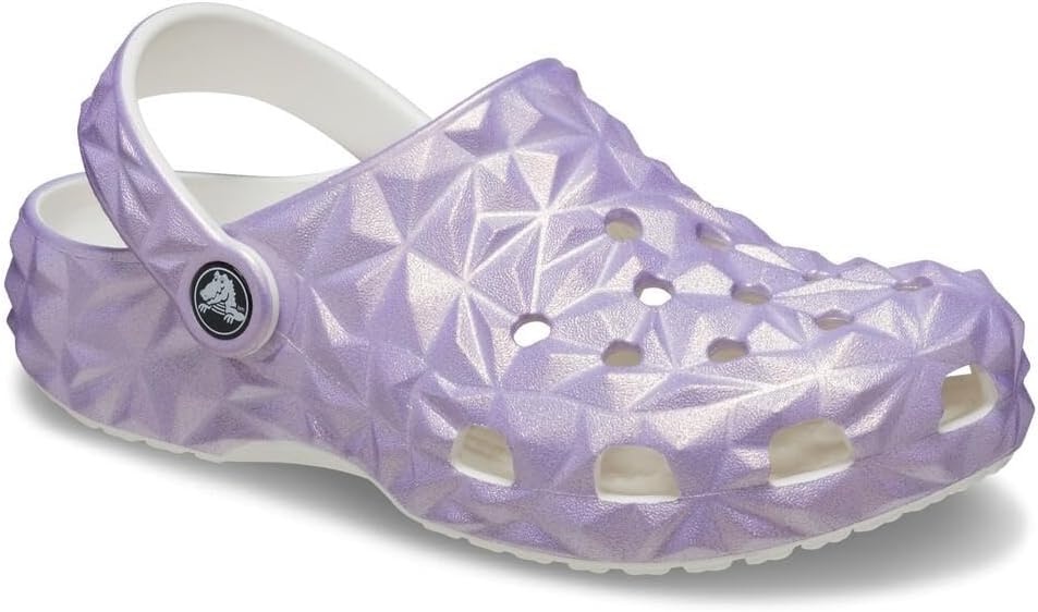 image:imageCrocs Unisex Adult Classic Geometric ClogWhiteIridescent