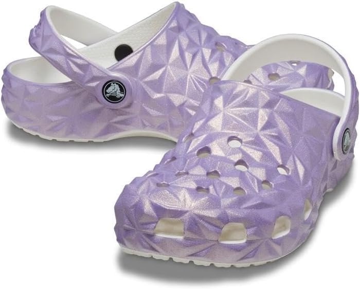 image:imageCrocs Unisex Adult Classic Geometric ClogWhiteIridescent