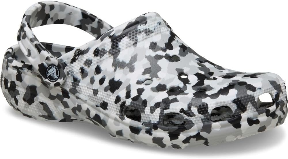 image:imageCrocs Unisex Adult Classic Marbled Tiedye ClogsBlackWhite Confetti