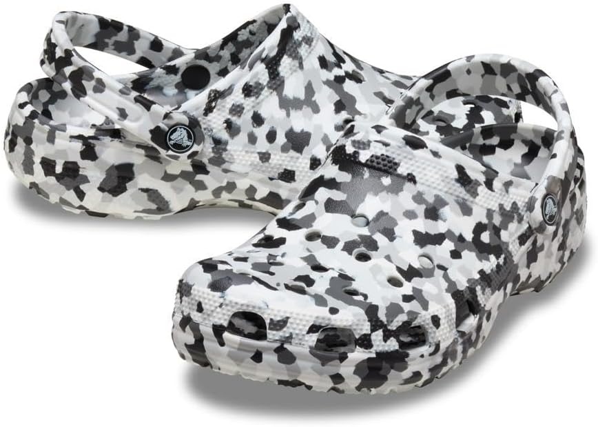 image:imageCrocs Unisex Adult Classic Marbled Tiedye ClogsBlackWhite Confetti