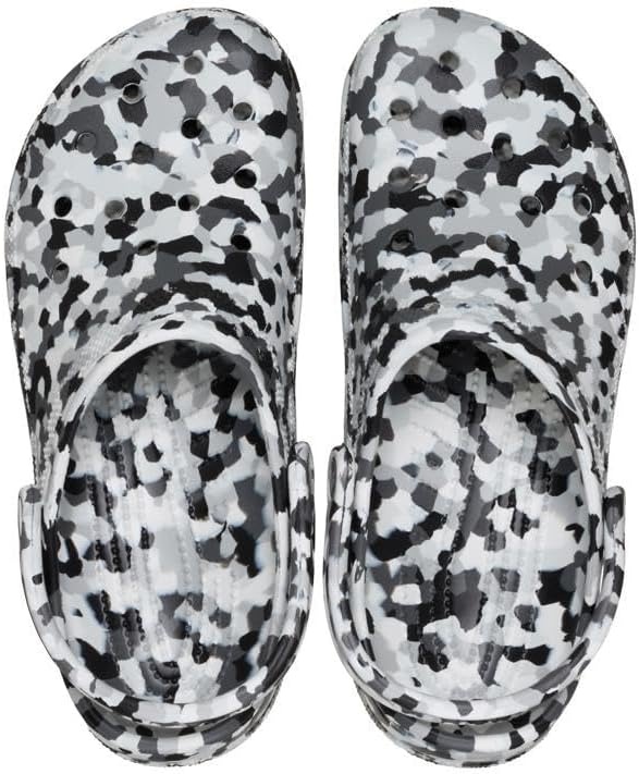 image:imageCrocs Unisex Adult Classic Marbled Tiedye ClogsBlackWhite Confetti