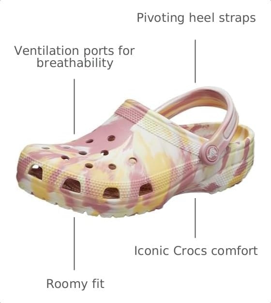 image:imageCrocs Unisex Adult Classic Marbled Tiedye ClogsDaylilyMulti