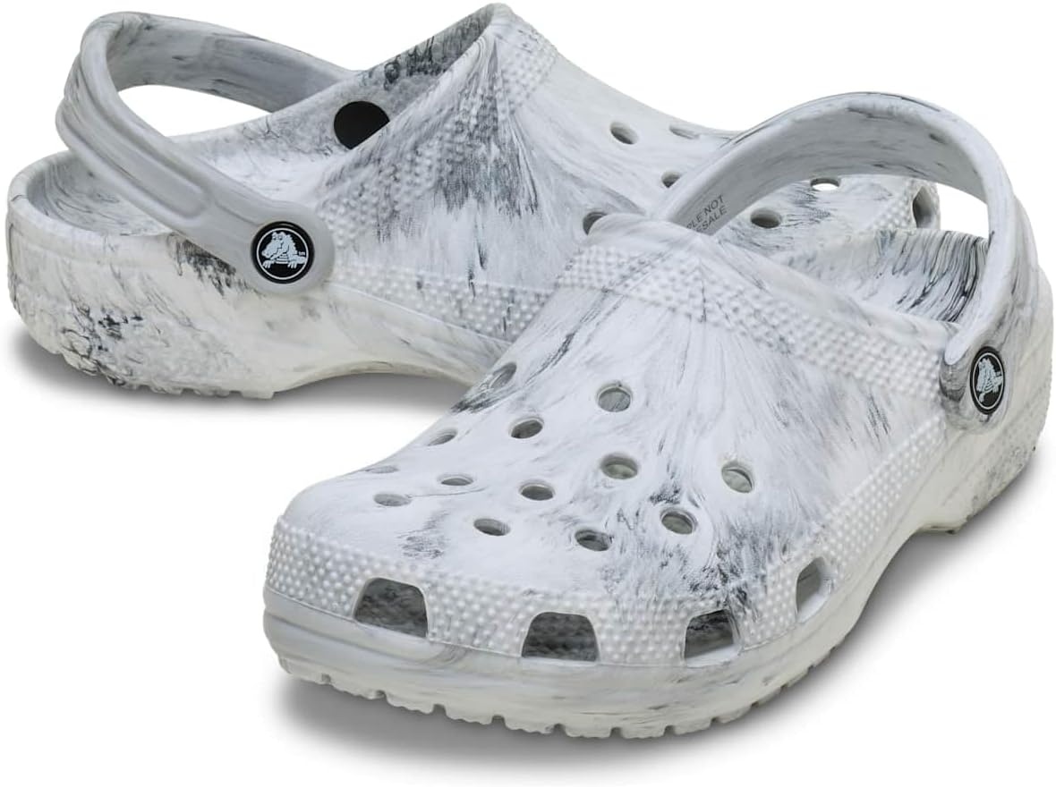 image:imageCrocs Unisex Adult Classic Marbled Tiedye ClogsGrey Swirl