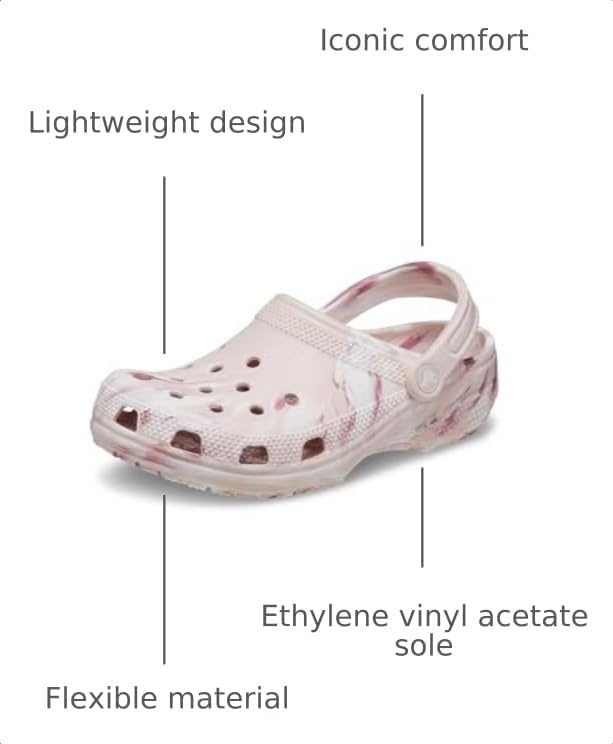 image:imageCrocs Unisex Adult Classic Marbled Tiedye ClogsPink