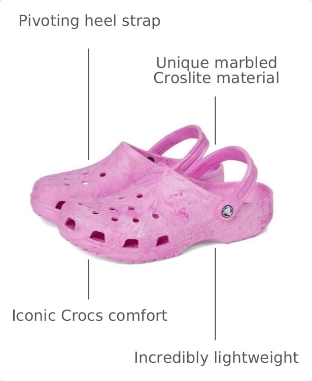 image:imageCrocs Unisex Adult Classic Marbled Tiedye ClogsPink Swirl