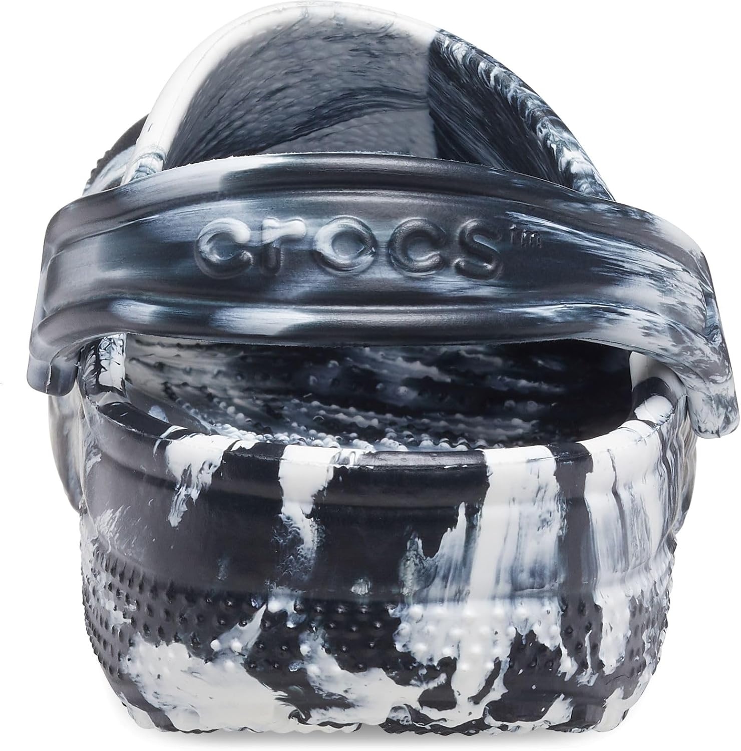 image:imageCrocs Unisex Adult Classic Marbled Tiedye ClogsWhiteBlack