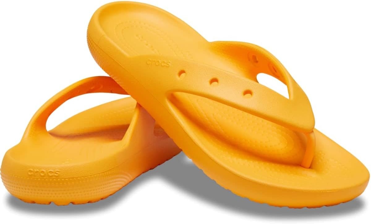 image:imageCrocs Unisex Adult Classic V2 Flip FlopsApricrush
