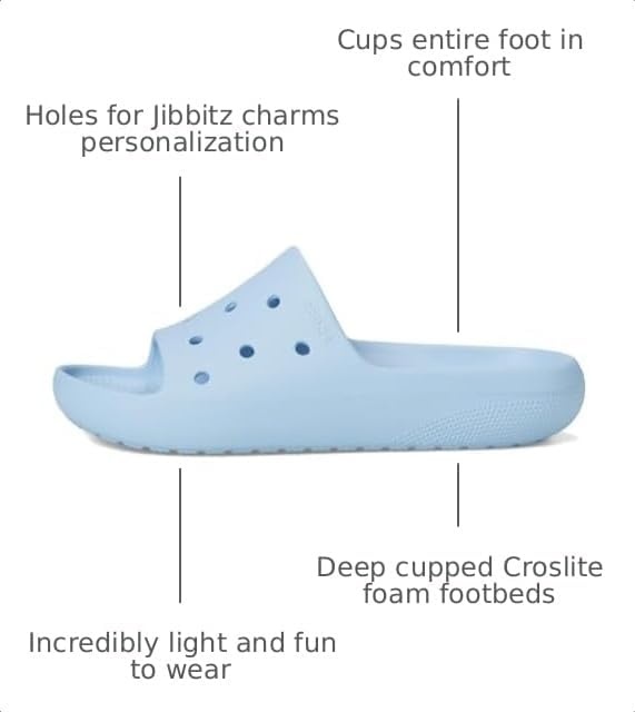 image:imageCrocs Unisex Adult Classic V2 SlidesBlue Calcite
