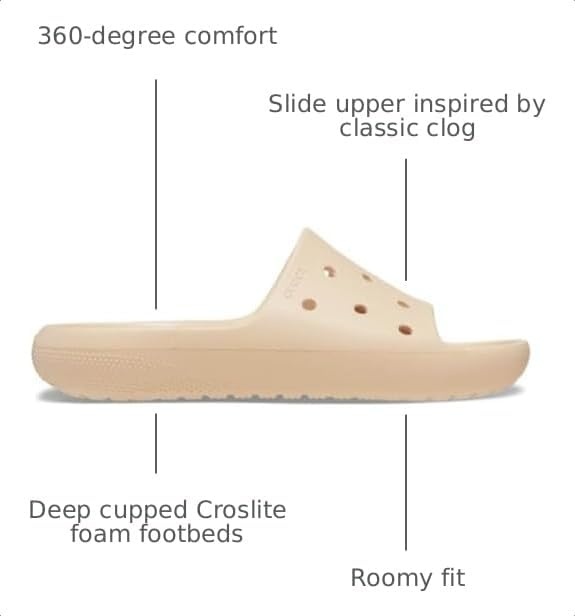 image:imageCrocs Unisex Adult Classic V2 SlidesShitake