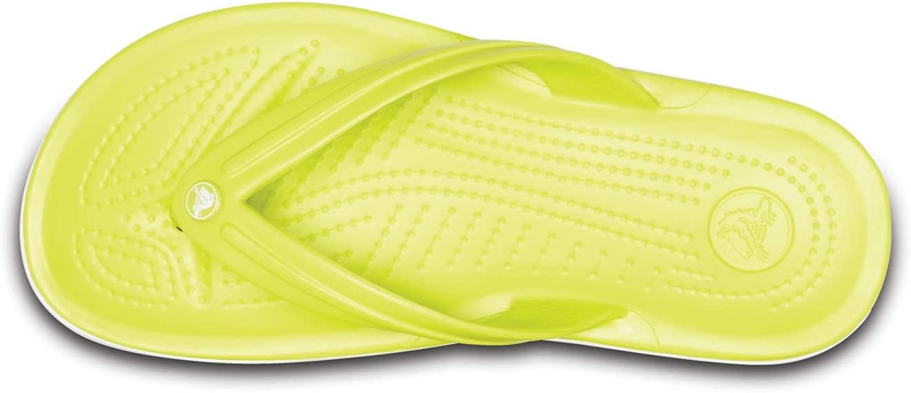image:imageCrocs Unisex Adult Crocband Flip Flop SandalTennis Ball GreenWhite