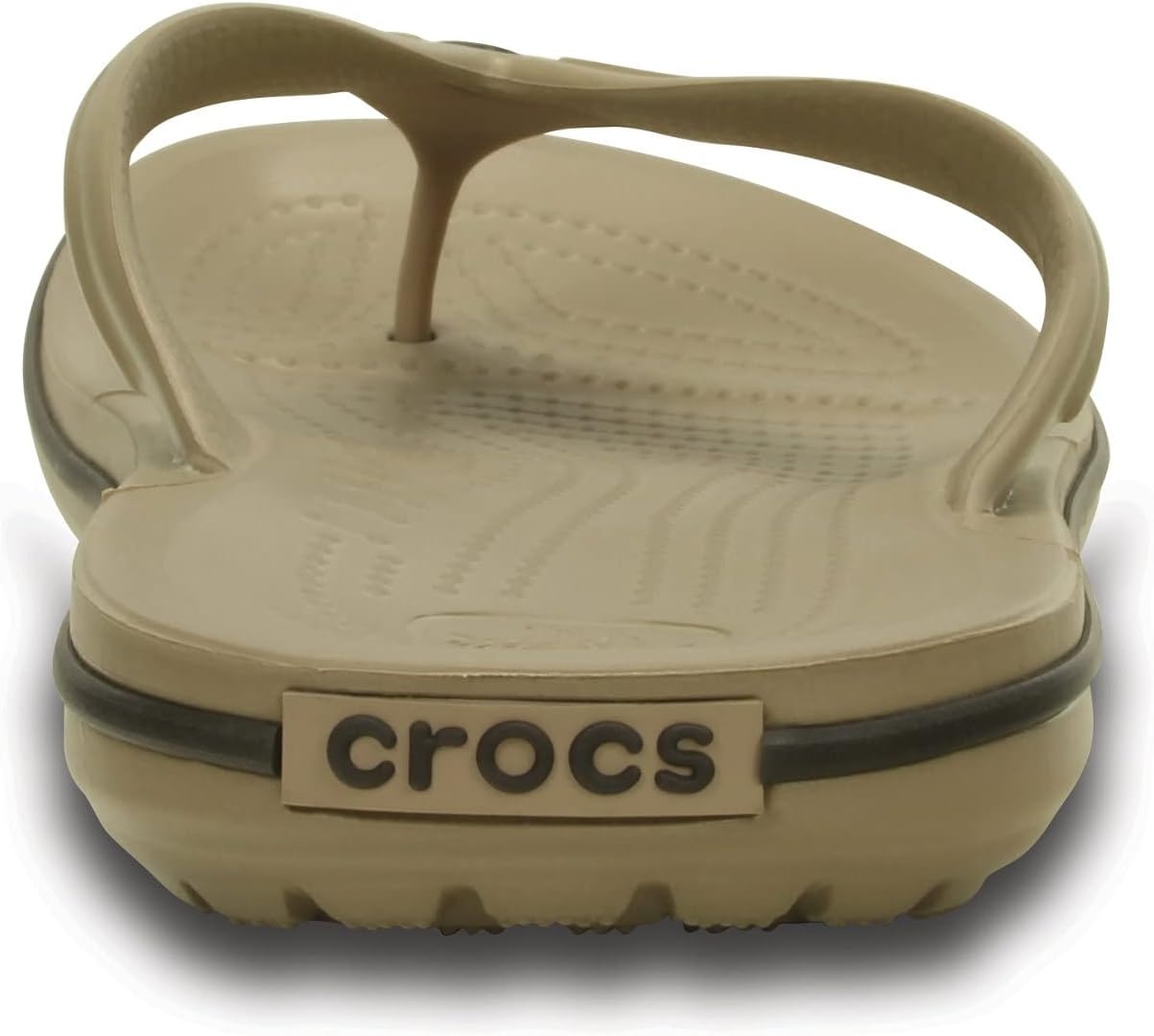 image:imageCrocs Unisex Adult Crocband Flip Flop SandalTumbleweedEspresso