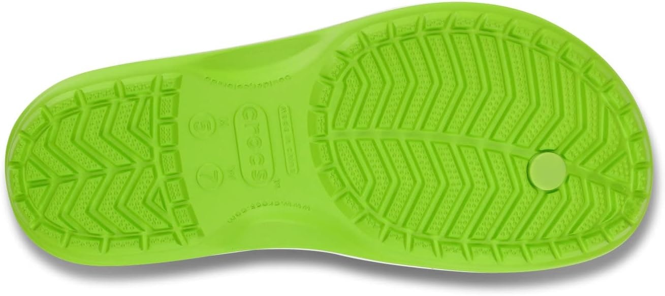 image:imageCrocs Unisex Adult Crocband Flip Flop SandalVolt GreenWhite