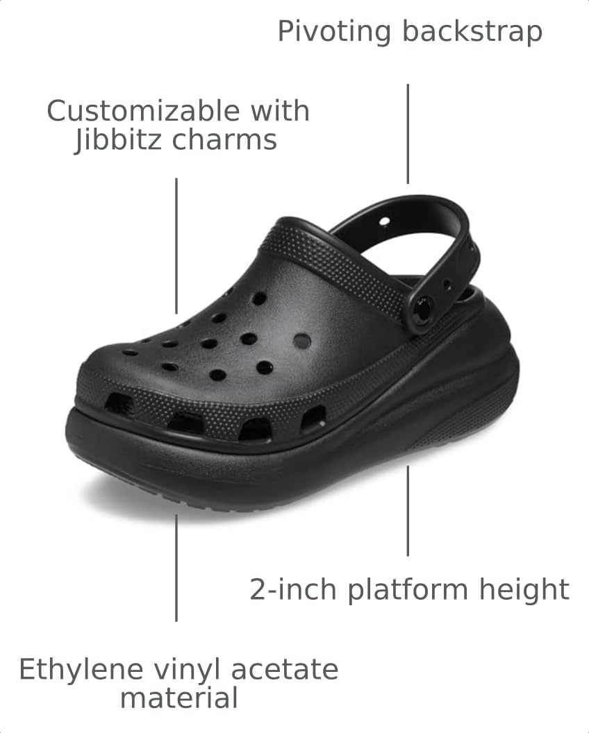image:imageCrocs Unisex Adult Crush ClogsBlack