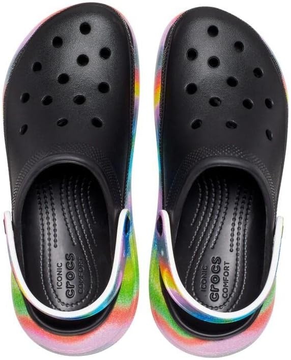 image:imageCrocs Unisex Adult Crush ClogsBlackMulti Spray Dye