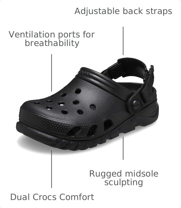 image:imageCrocs Unisex Adult Duet Max II ClogsBlack
