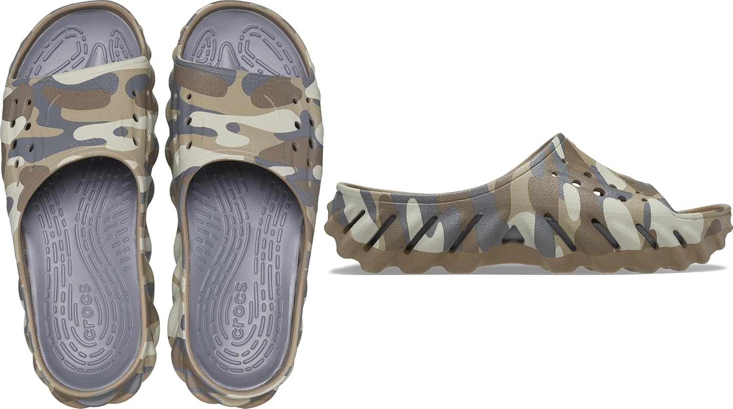 image:imageCrocs Unisex Adult Echo Slide SandalsCharcoal