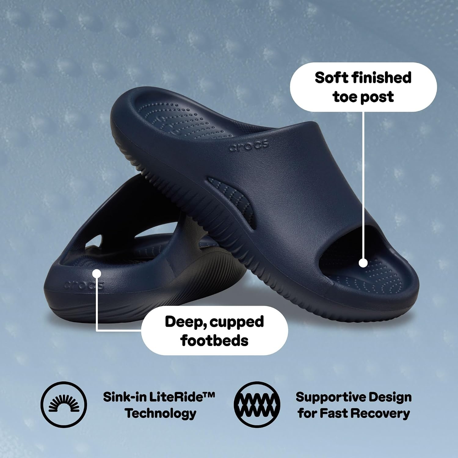 image:imageCrocs Unisex Adult Mellow Recovery SlidesBijou Blue