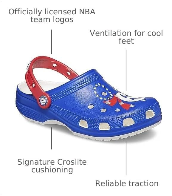 image:imageCrocs Unisex Adult NBA Classic ClogPhiliadelphia 76ers