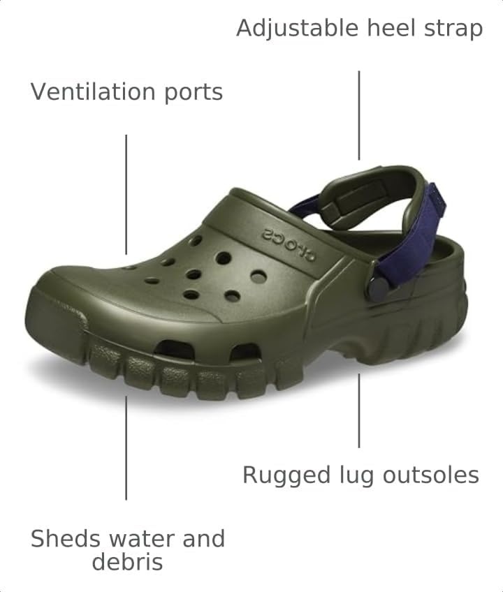 image:imageCrocs Unisex Adult Offroad Sport ClogsArmy GreenNavy