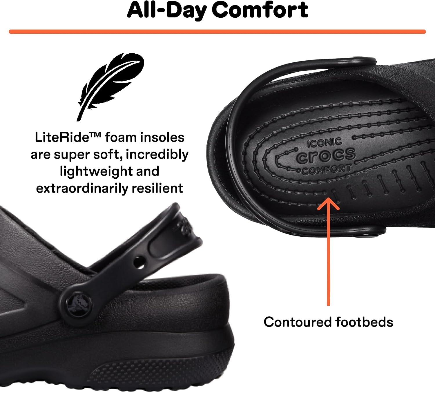 image:imageCrocs Unisex Adult Specialist II Work Clogs Enclosed Toe Slip Resistant All Day ComfortBlack