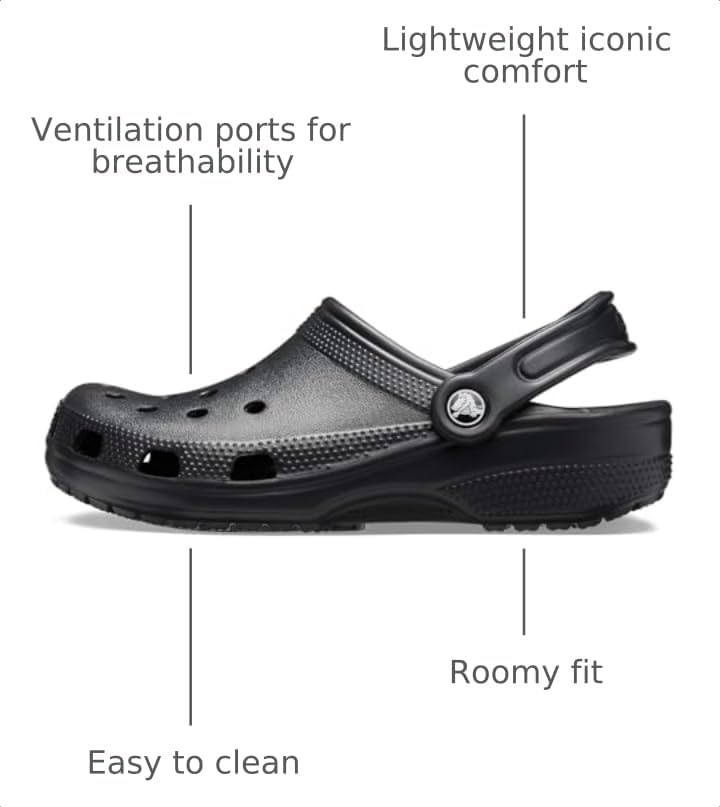 image:imageCrocs UnisexAdult Classic Clog Clogs for Women and MenBlack