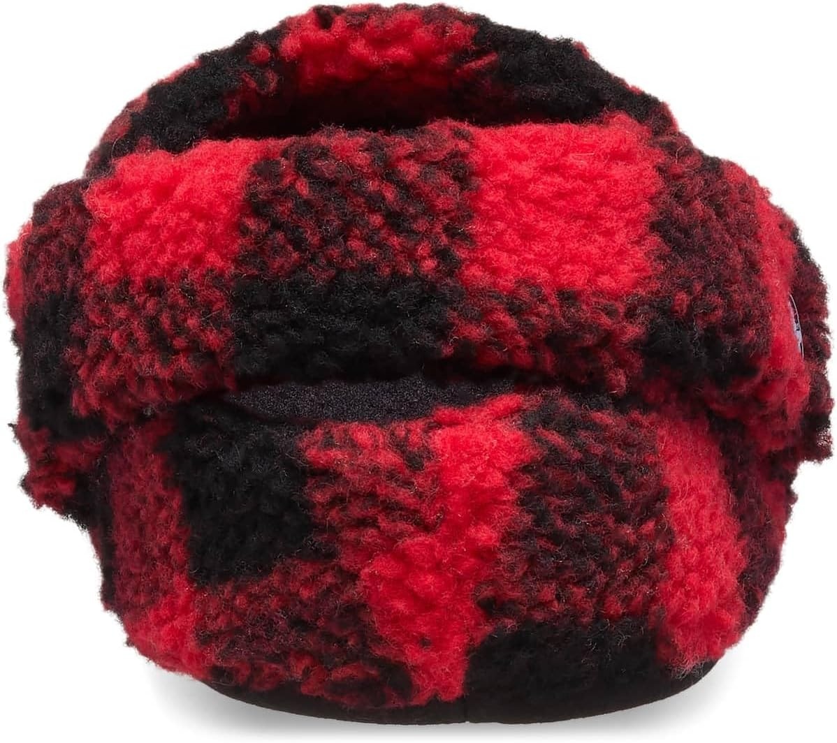 image:imageCrocs UnisexAdult Classic Cozzzy Lined SlipperBuffalo Plaid Varsity RedBlack