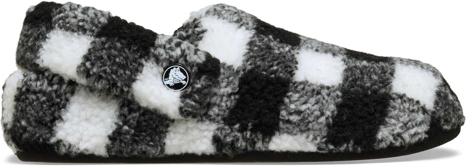 image:imageCrocs UnisexAdult Classic Cozzzy Lined SlipperBuffalo PlaidVarsity BlackWhite