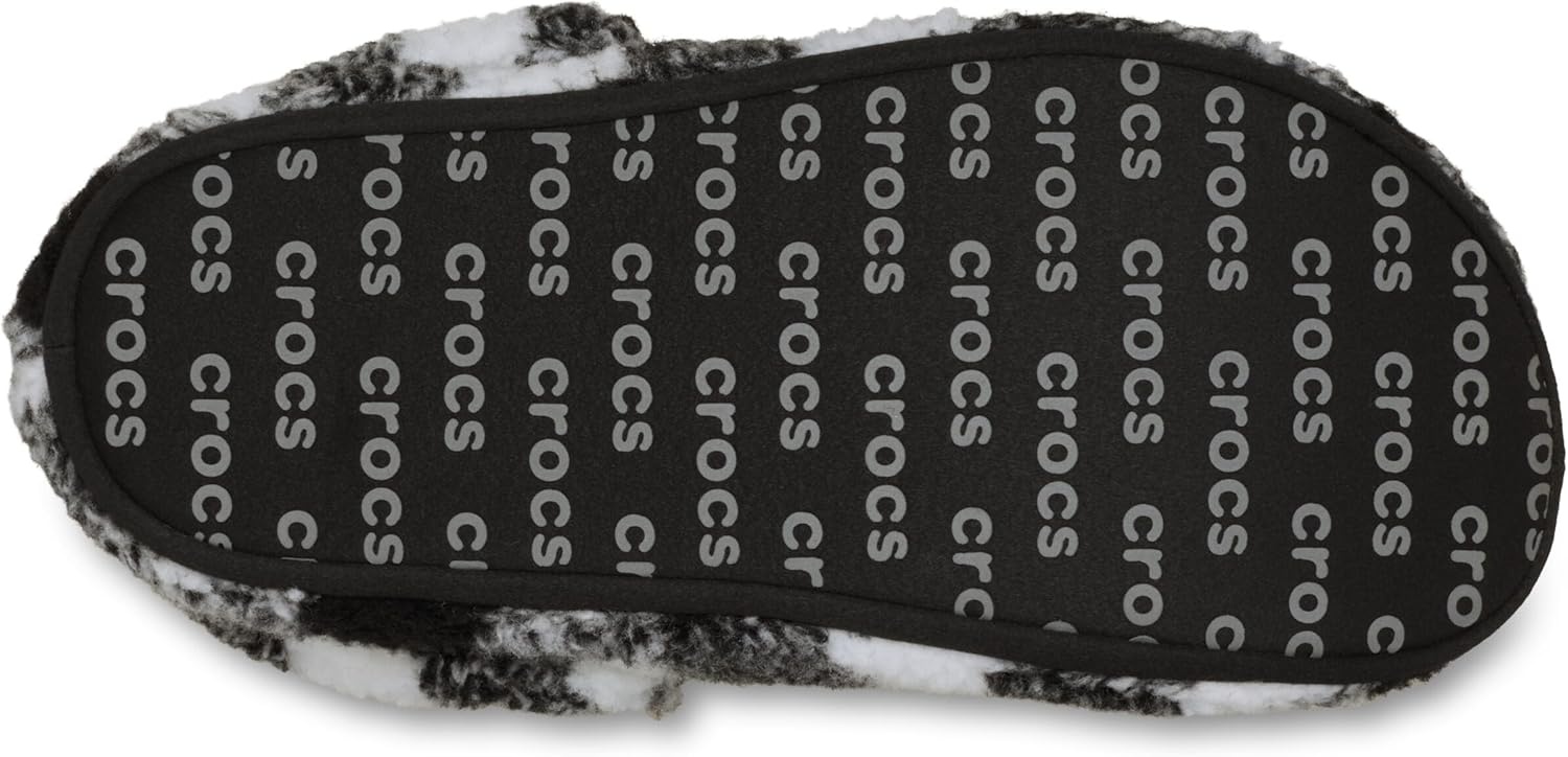 image:imageCrocs UnisexAdult Classic Cozzzy Lined SlipperBuffalo PlaidVarsity BlackWhite