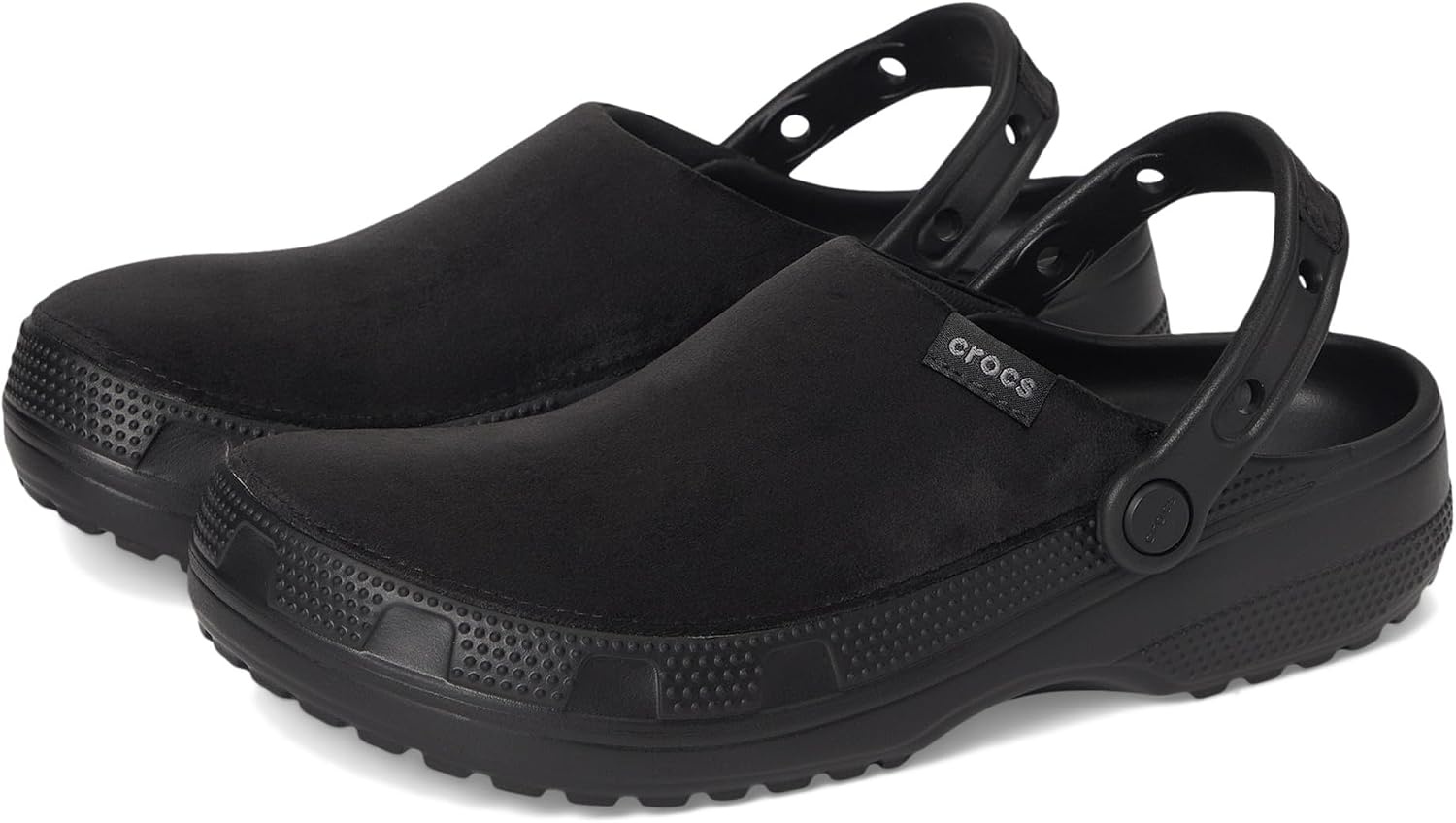 image:imageCrocs UnisexAdult Classic Crafted Canvas amp Suede ClogsBlack Velvet