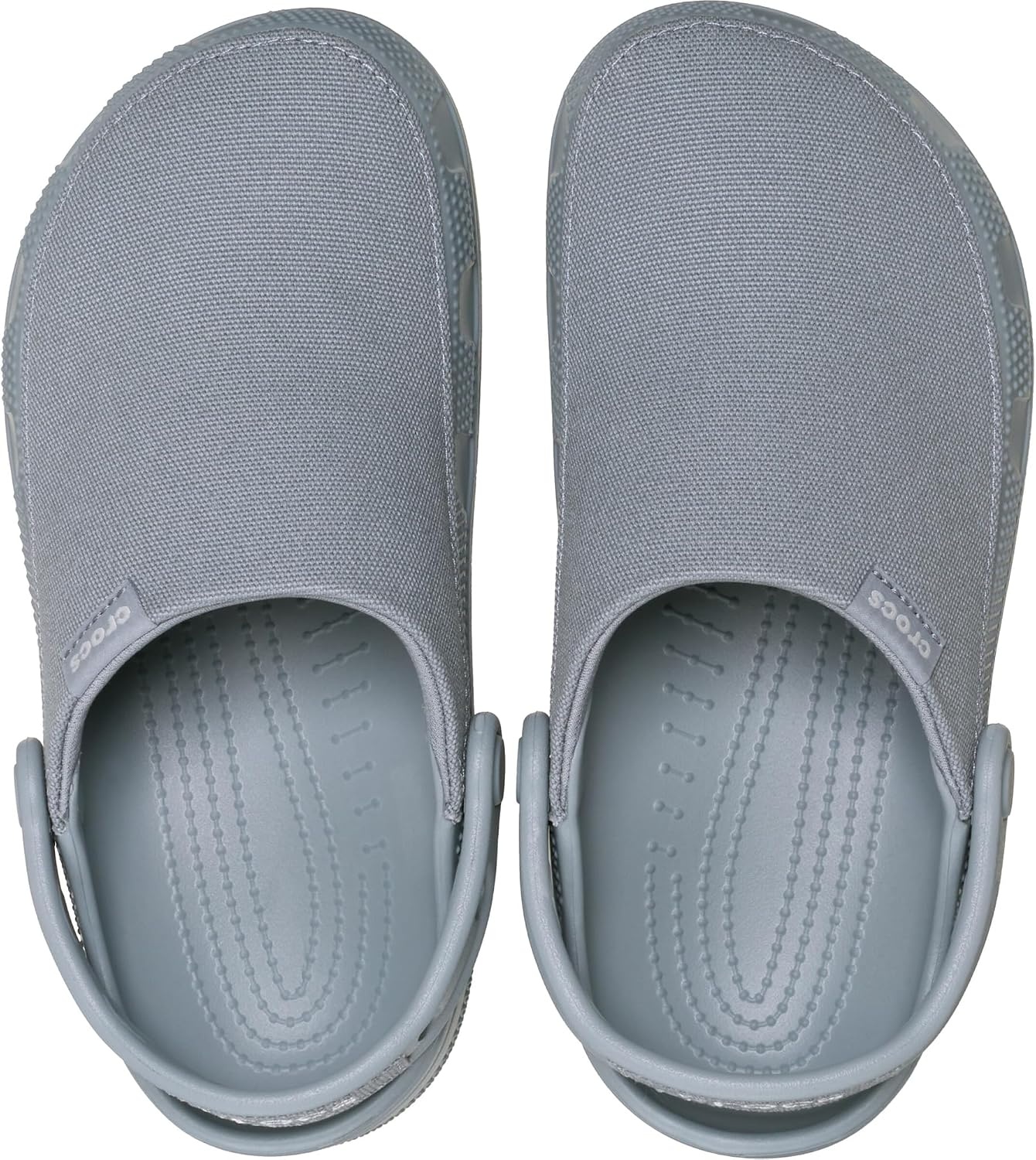 image:imageCrocs UnisexAdult Classic Crafted Canvas amp Suede ClogsConcrete