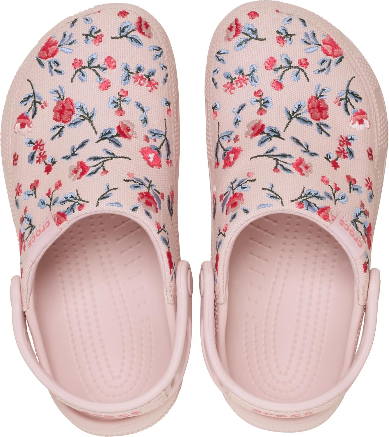 image:imageCrocs UnisexAdult Classic Crafted Canvas amp Suede ClogsFloral Cotton Candy