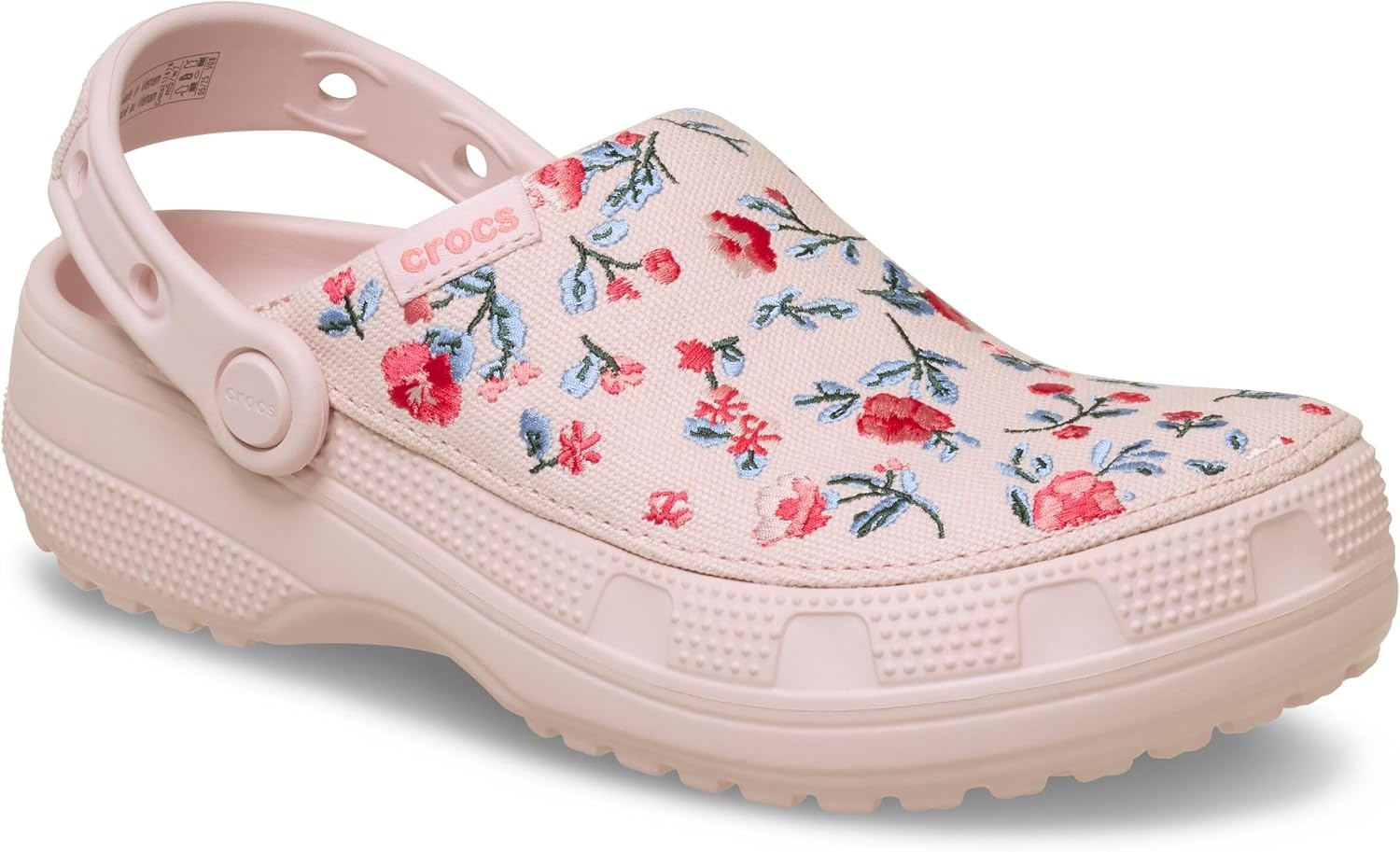image:imageCrocs UnisexAdult Classic Crafted Canvas amp Suede ClogsFloral Cotton Candy
