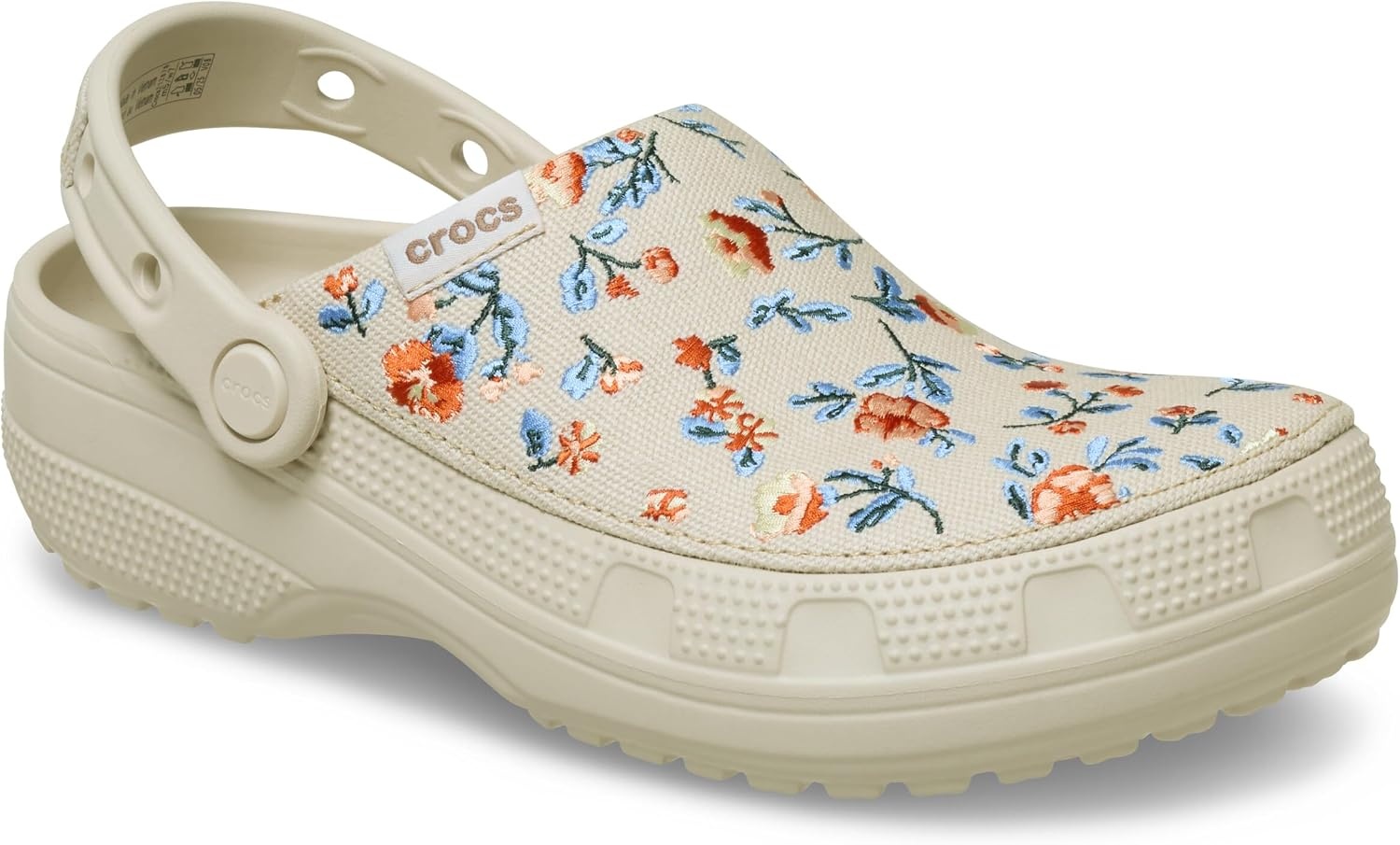 image:imageCrocs UnisexAdult Classic Crafted Canvas amp Suede ClogsFloral Frapp