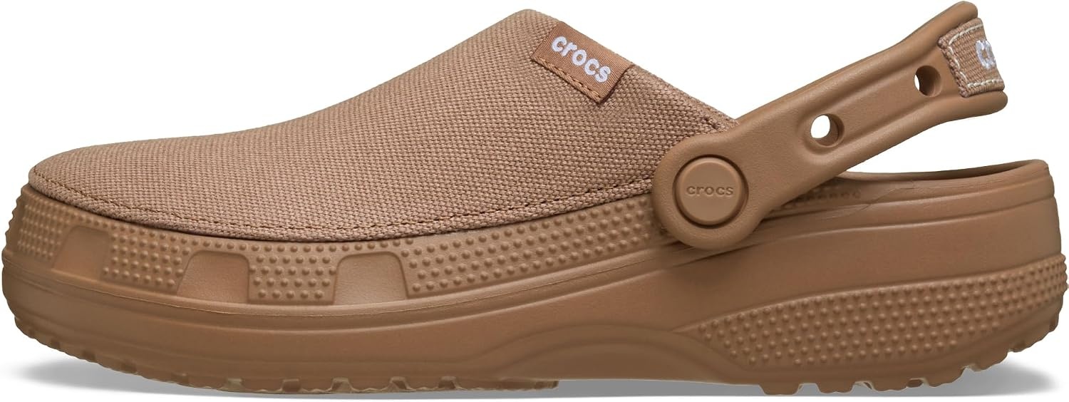 image:imageCrocs UnisexAdult Classic Crafted Canvas amp Suede ClogsMilk Chocolate