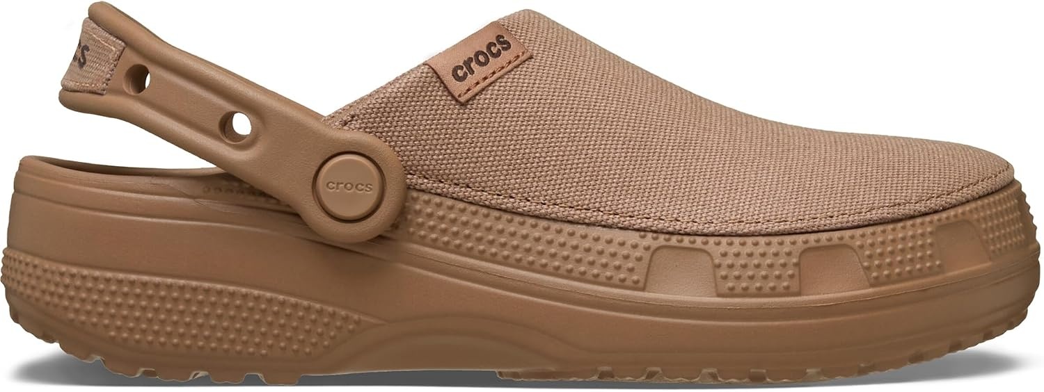 image:imageCrocs UnisexAdult Classic Crafted Canvas amp Suede ClogsMilk Chocolate