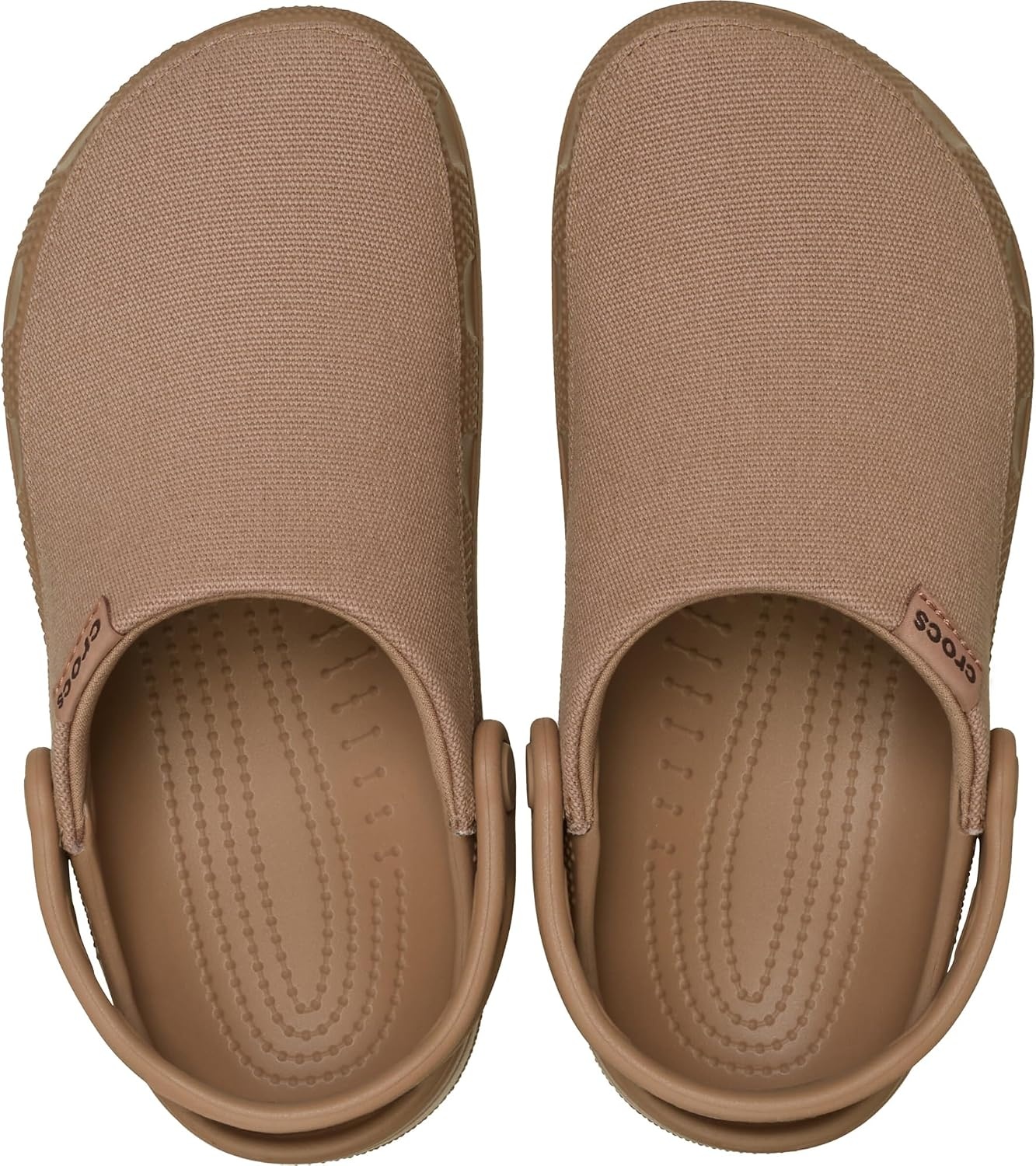 image:imageCrocs UnisexAdult Classic Crafted Canvas amp Suede ClogsMilk Chocolate