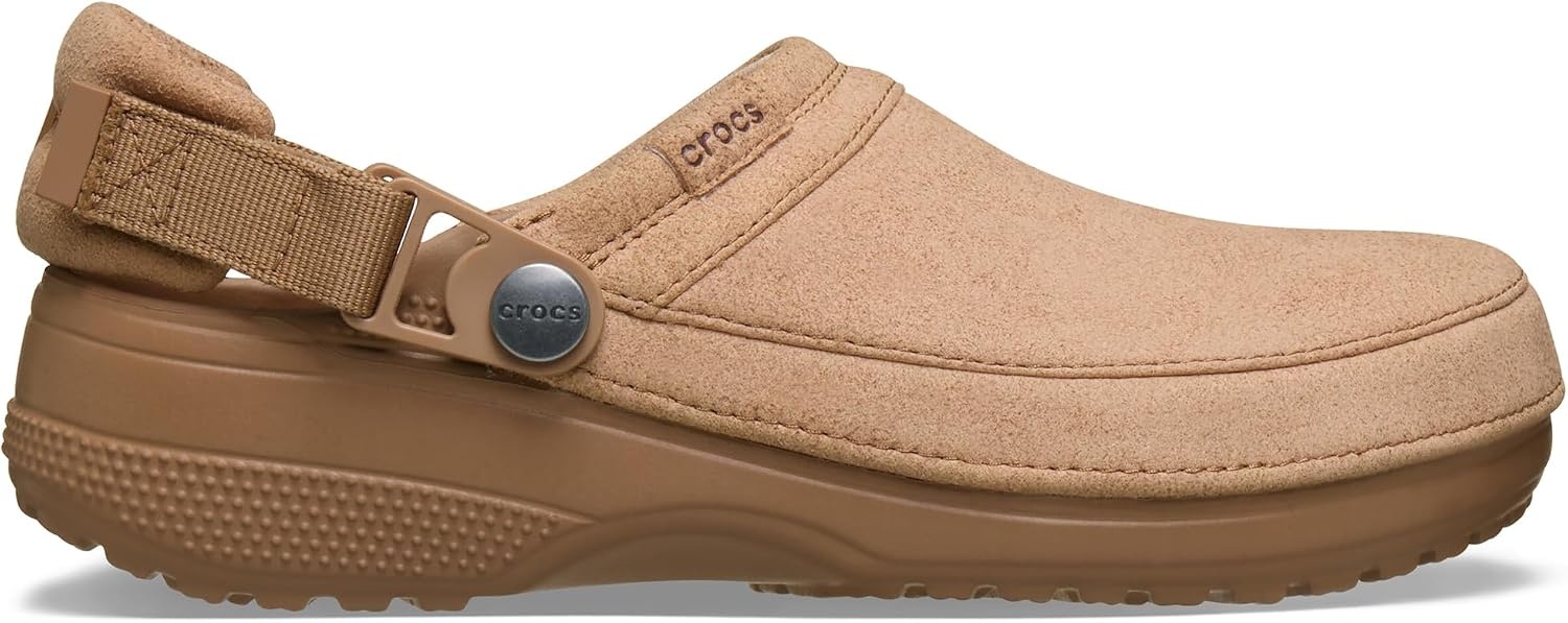 image:imageCrocs UnisexAdult Classic Crafted Canvas amp Suede ClogsMilk Chocolate Suede