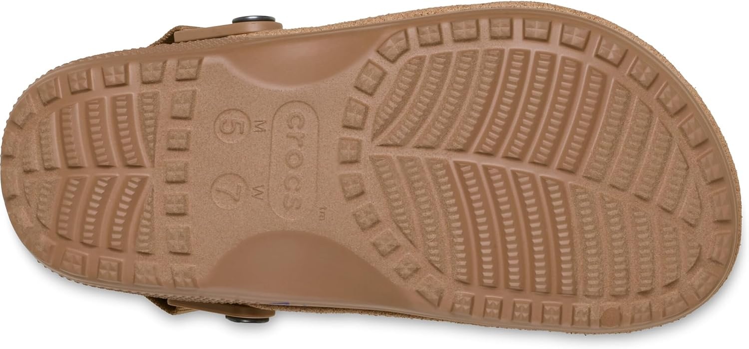 image:imageCrocs UnisexAdult Classic Crafted Canvas amp Suede ClogsMilk Chocolate Suede