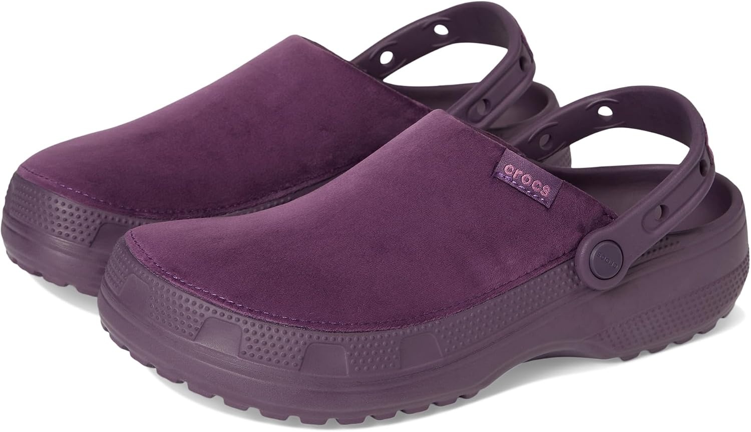 image:imageCrocs UnisexAdult Classic Crafted Canvas amp Suede ClogsPlush Plum Velvet